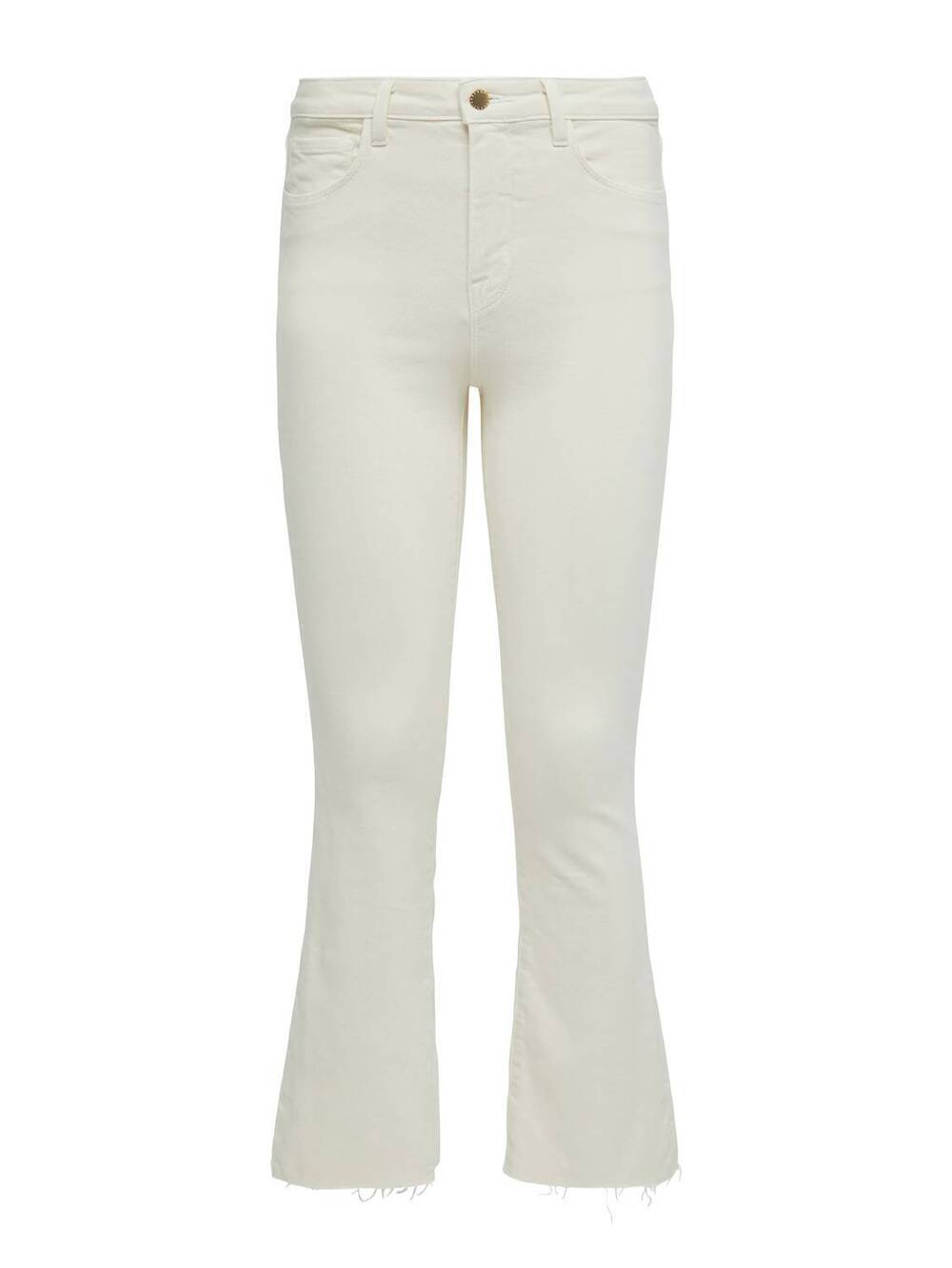 NEW L'AGENCE kendra cropped flare jean in vintage white - Picture 7 of 7